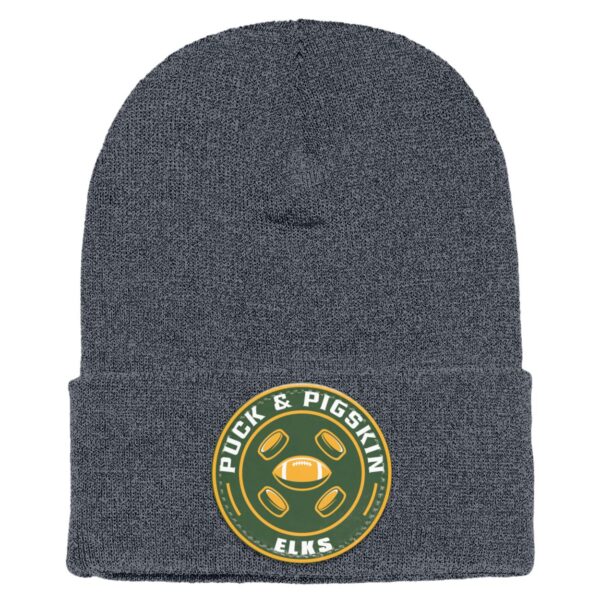 Puck & Pigskin Logo - Elks Beanie - Image 2