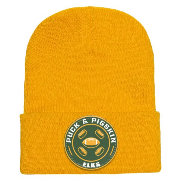 Puck & Pigskin Logo - Elks Beanie - Image 3