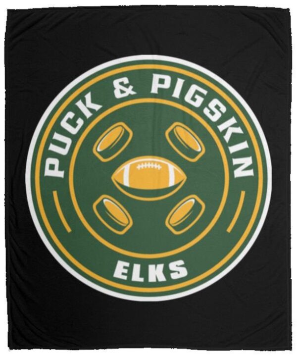 Puck & Pigskin Logo - Elks Blankets - Image 4