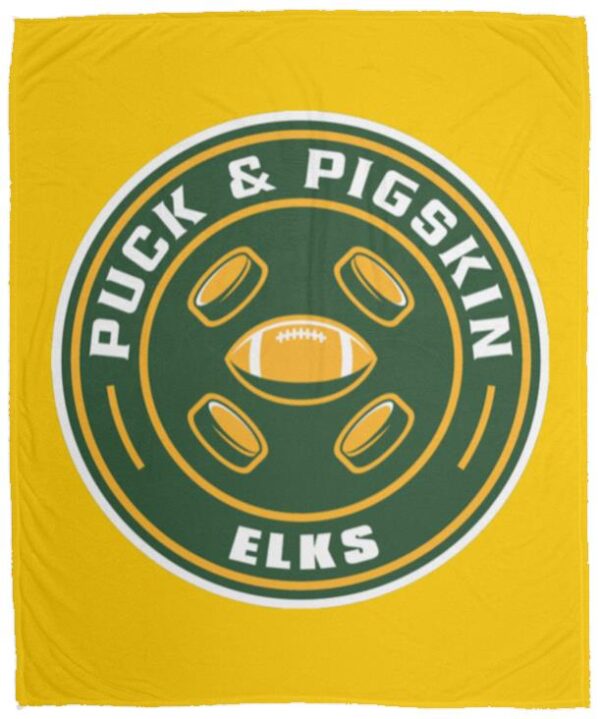 Puck & Pigskin Logo - Elks Blankets - Image 5