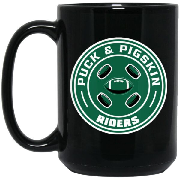 Puck & Pigskin Logo - Riders Mugs - Image 4