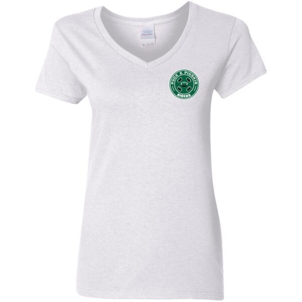 Puck & Pigskin Logo - Riders V-Neck T-Shirt