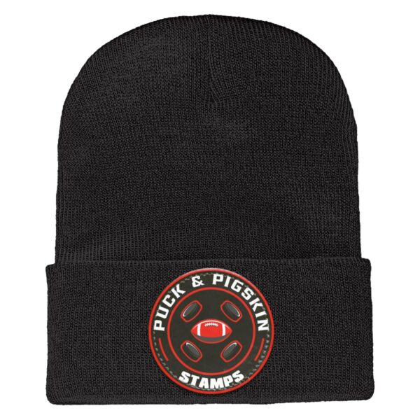 Puck & Pigskin Logo - Stamps Beanie