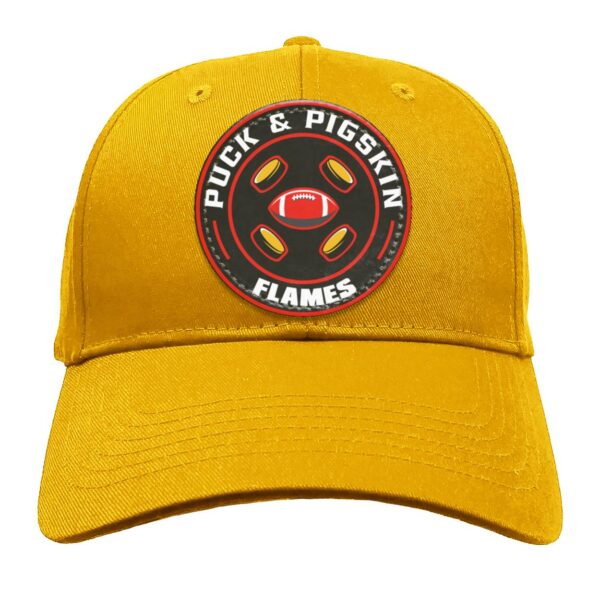 Puck & Pigskin Logo - Flames Structured Twill Hat - Image 2