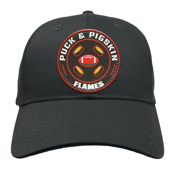 Puck & Pigskin Logo - Flames Structured Twill Hat