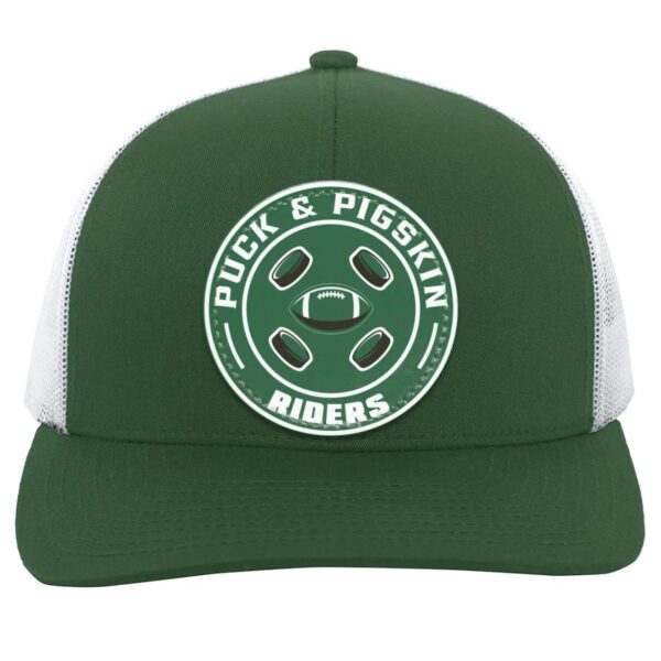 Puck & Pigskin Logo - Riders Snapback Trucker Hat - Image 3