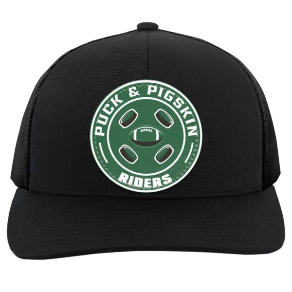 Puck & Pigskin Logo - Riders Snapback Trucker Hat - Image 4