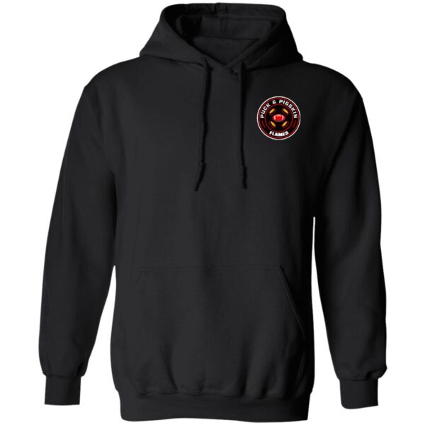 Puck & Pigskin Logo - Flames Hoodies - Image 2