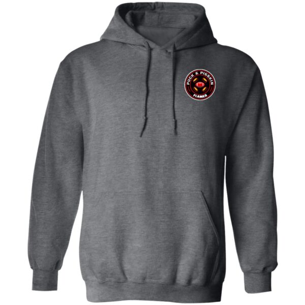 Puck & Pigskin Logo - Flames Hoodies - Image 3