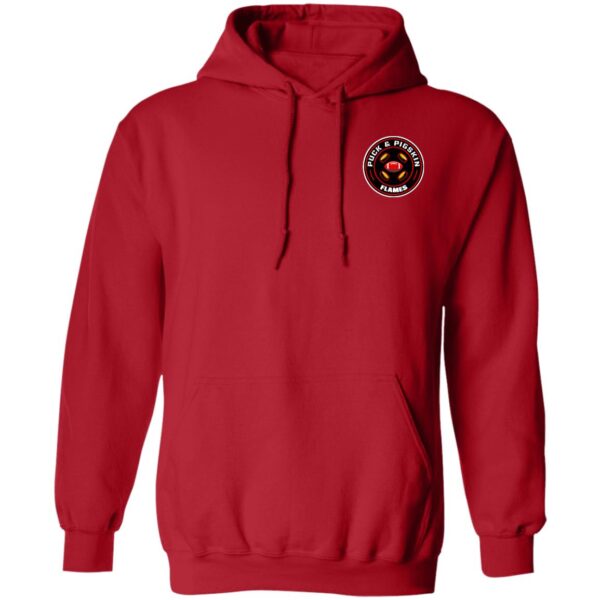 Puck & Pigskin Logo - Flames Hoodies - Image 4