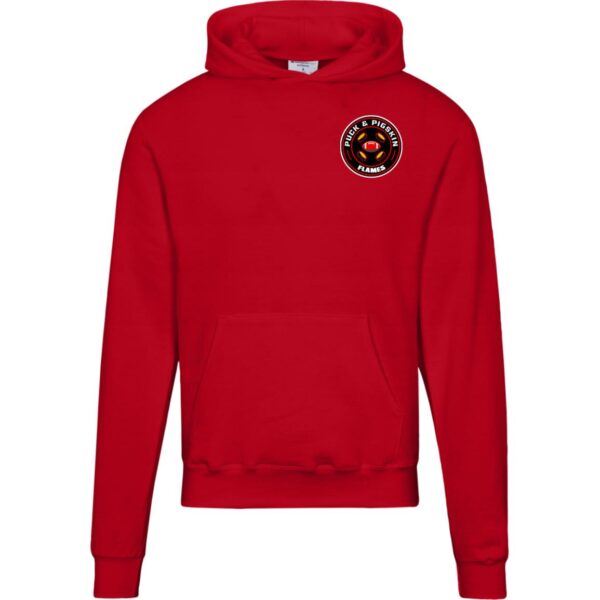 Puck & Pigskin Logo - Flames Hoodies - Image 5