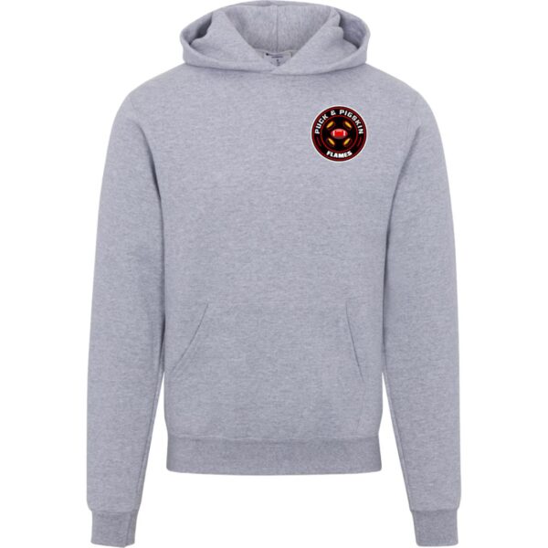 Puck & Pigskin Logo - Flames Hoodies - Image 8