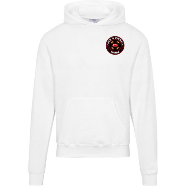 Puck & Pigskin Logo - Flames Hoodies - Image 7