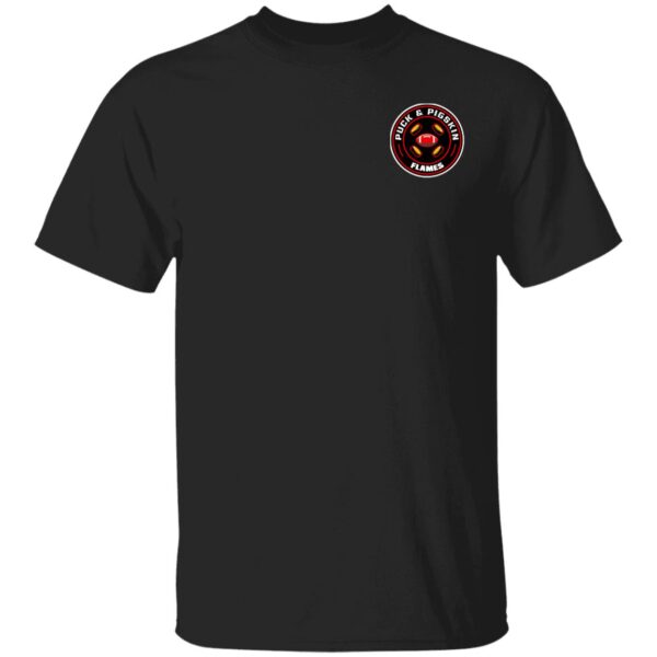 Puck & Pigskin Logo - Flames Basic T-Shirt - Image 2