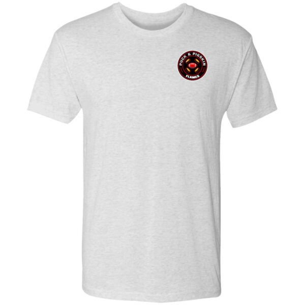 Puck & Pigskin Logo - Flames Ultra-Soft T-Shirt - Image 4