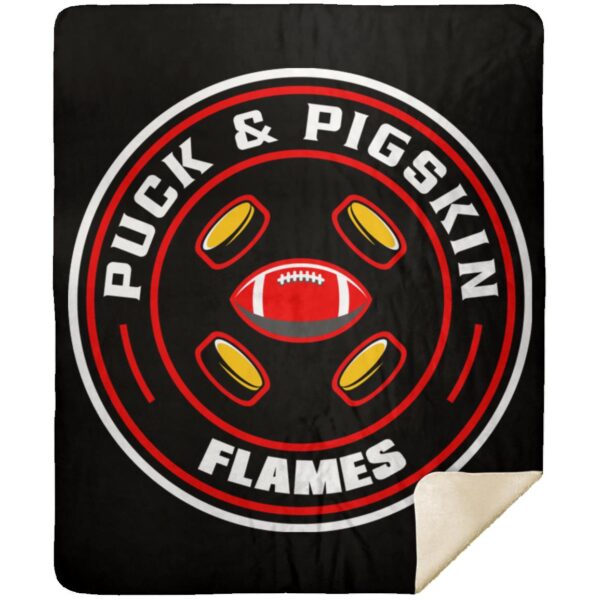 Puck & Pigskin Logo - Flames Blankets - Image 12