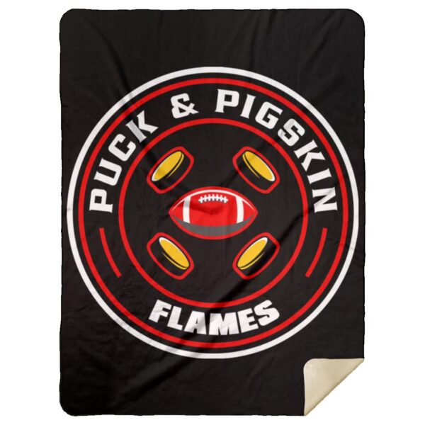 Puck & Pigskin Logo - Flames Blankets - Image 14