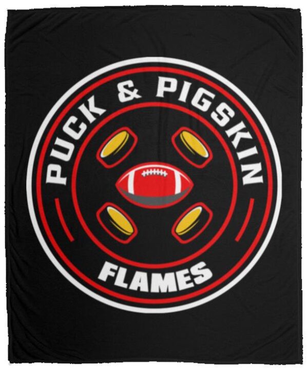 Puck & Pigskin Logo - Flames Blankets - Image 4