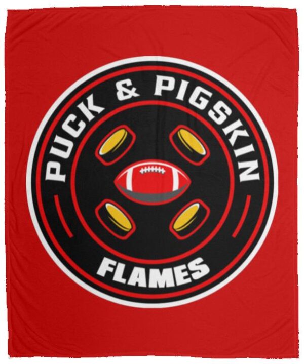 Puck & Pigskin Logo - Flames Blankets - Image 5