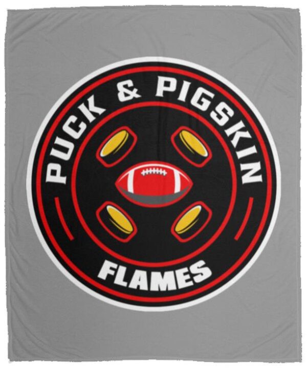 Puck & Pigskin Logo - Flames Blankets - Image 6