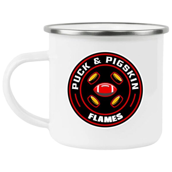 Puck & Pigskin Logo - Flames Mugs - Image 9