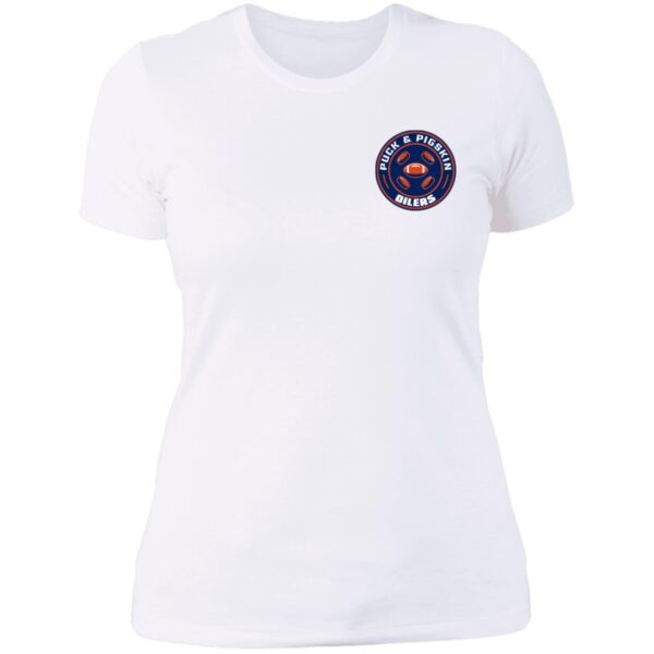 Puck & Pigskin Logo - Oilers Boyfriend T-Shirt - Image 2