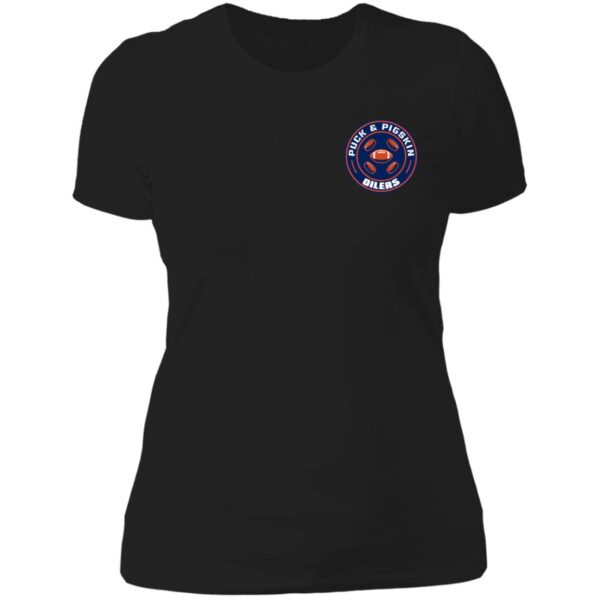 Puck & Pigskin Logo - Oilers Boyfriend T-Shirt - Image 3