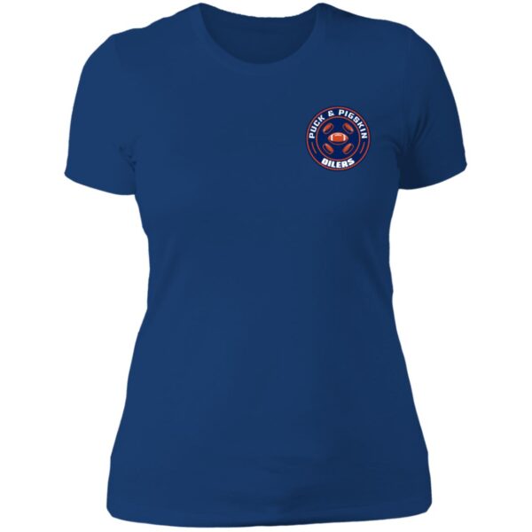 Puck & Pigskin Logo - Oilers Boyfriend T-Shirt - Image 4