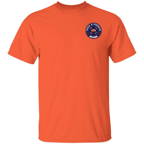 Puck & Pigskin Logo - Oilers Basic T-Shirt - Image 3