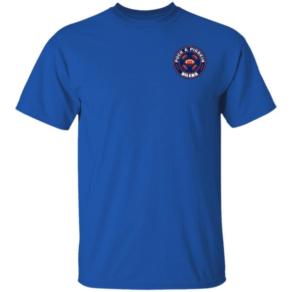 Puck & Pigskin Logo - Oilers Basic T-Shirt - Image 4