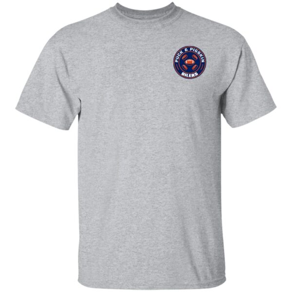 Puck & Pigskin Logo - Oilers Basic T-Shirt - Image 5