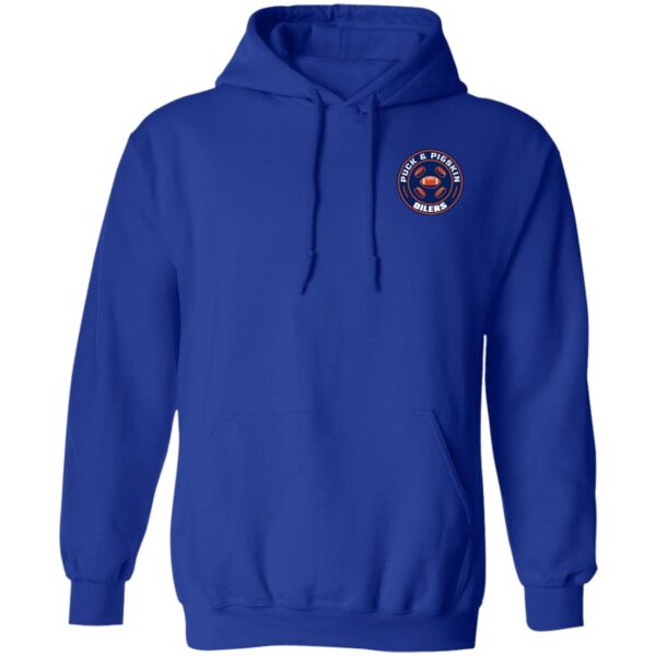 Puck & Pigskin Logo - Oilers Hoodies - Image 5