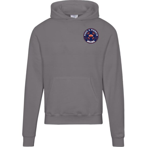 Puck & Pigskin Logo - Oilers Hoodies - Image 6