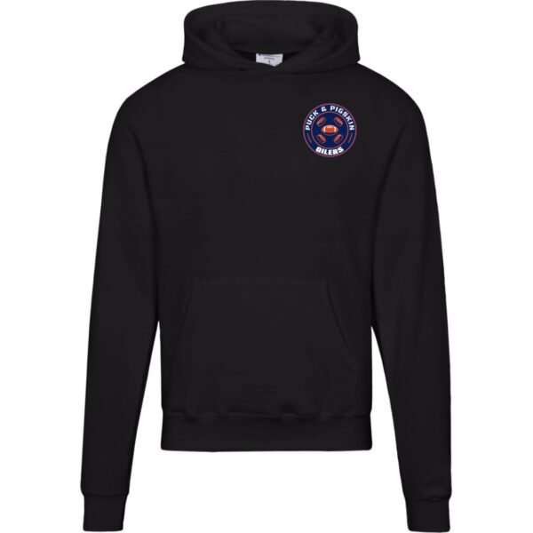 Puck & Pigskin Logo - Oilers Hoodies - Image 7