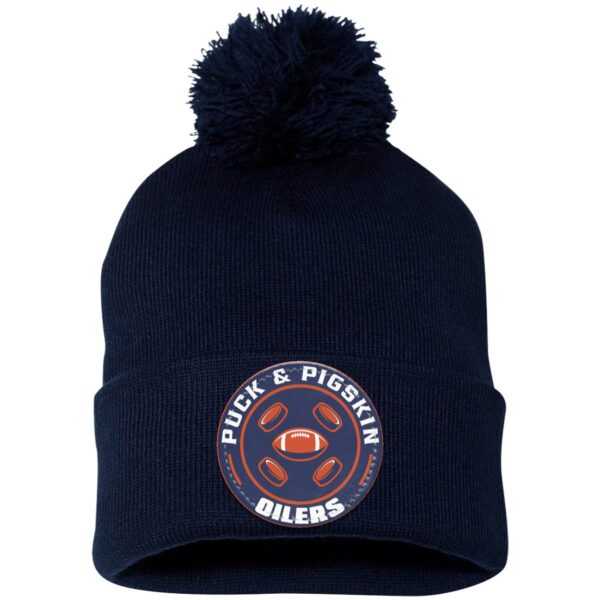 Puck & Pigskin Logo - Oilers Pom Pom Toque - Image 6