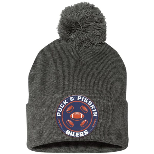 Puck & Pigskin Logo - Oilers Pom Pom Toque - Image 7