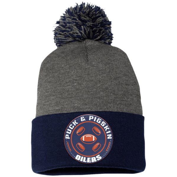 Puck & Pigskin Logo - Oilers Pom Pom Toque - Image 8