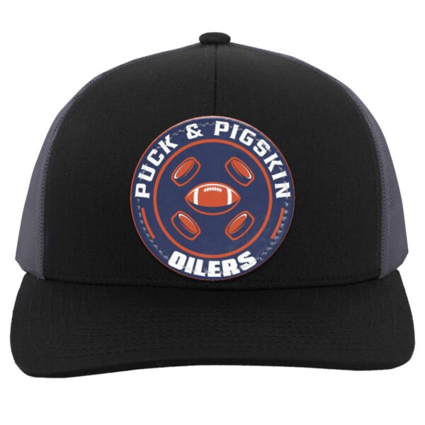 Puck & Pigskin Logo - Oilers Hats - Image 2