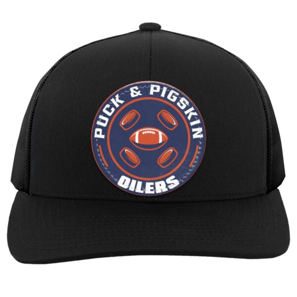 Puck & Pigskin Logo - Oilers Hats - Image 3