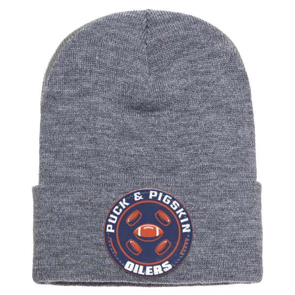 Puck & Pigskin Logo - Oilers Beanie - Image 4