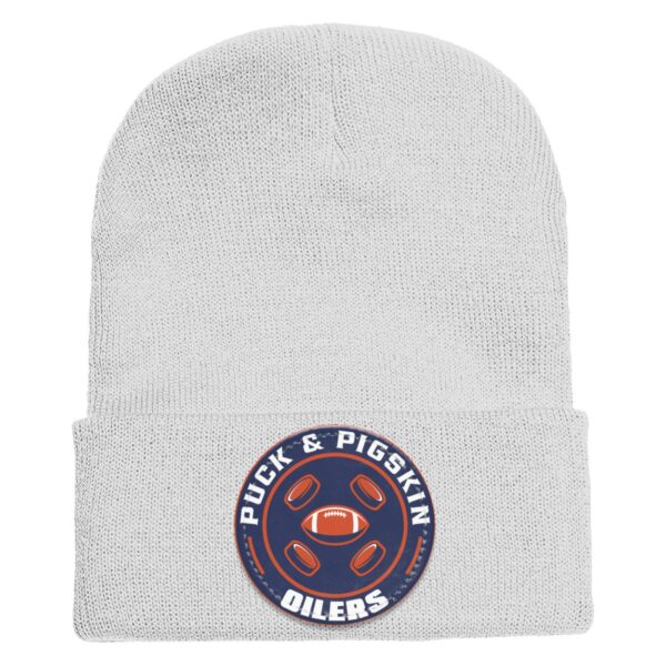 Puck & Pigskin Logo - Oilers Beanie - Image 7