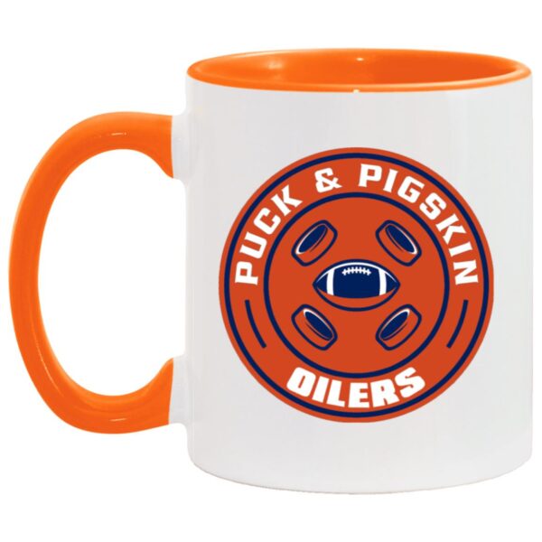 Puck & Pigskin Logo - Oilers Mugs - Image 3