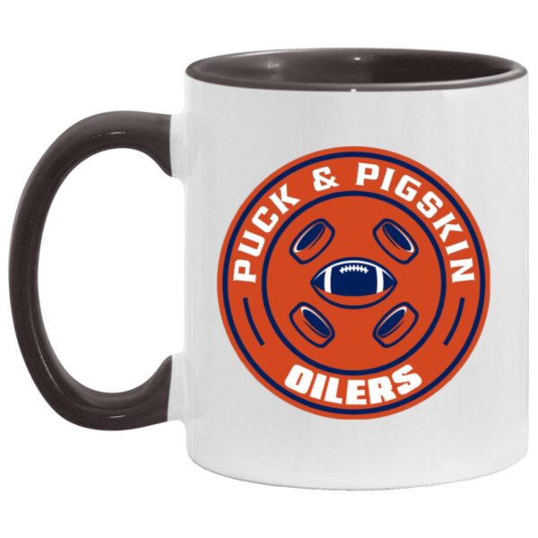 Puck & Pigskin Logo - Oilers Mugs - Image 4