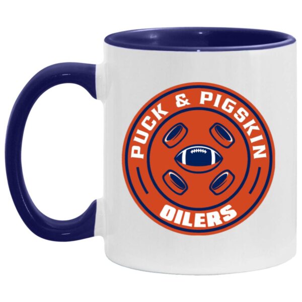 Puck & Pigskin Logo - Oilers Mugs - Image 5