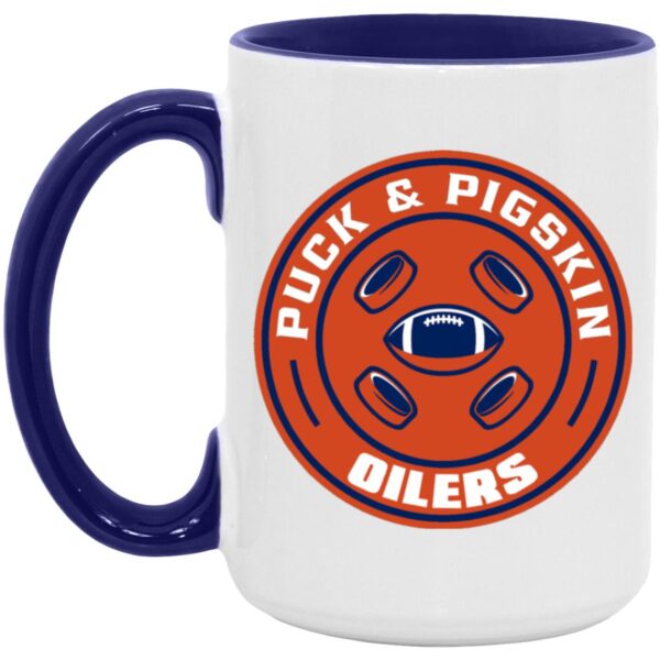 Puck & Pigskin Logo - Oilers Mugs - Image 6