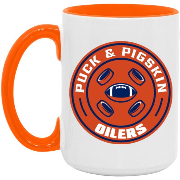 Puck & Pigskin Logo - Oilers Mugs - Image 7