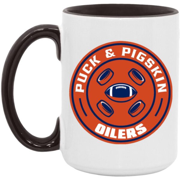 Puck & Pigskin Logo - Oilers Mugs - Image 8