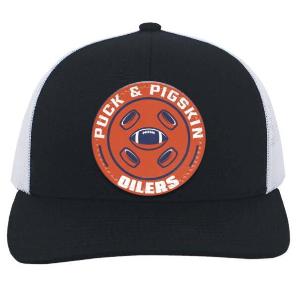 Puck & Pigskin Logo - Oilers Hats - Image 2