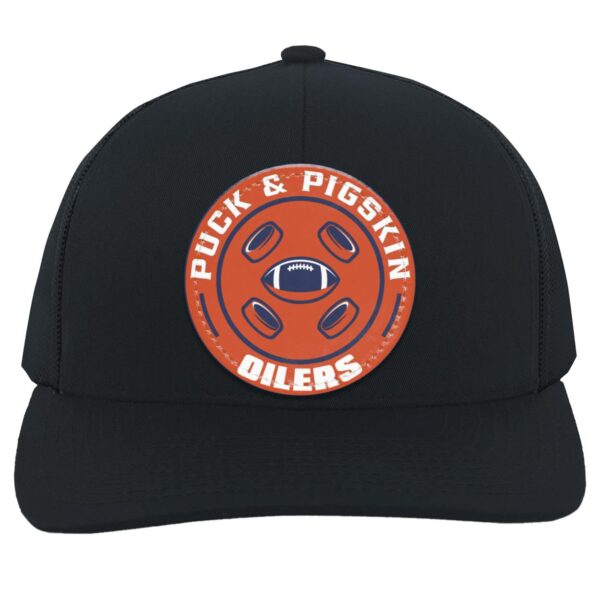 Puck & Pigskin Logo - Oilers Hats - Image 4