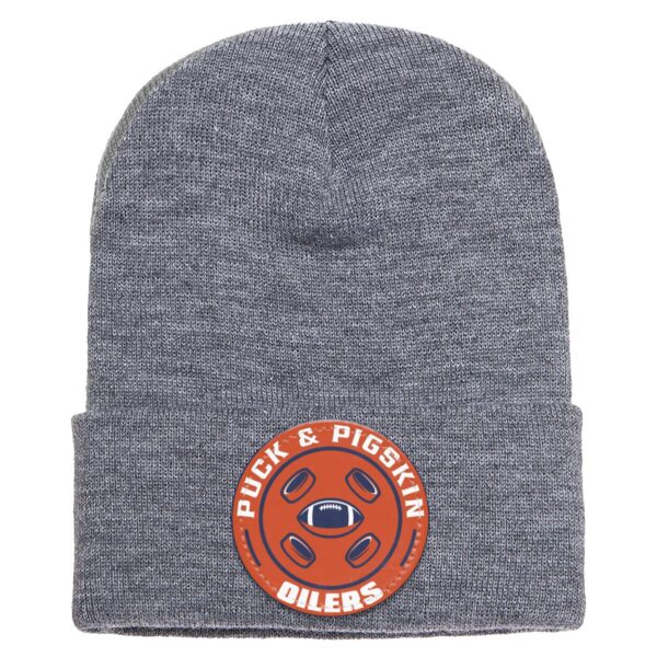 Puck & Pigskin Logo - Oilers Beanie - Image 4